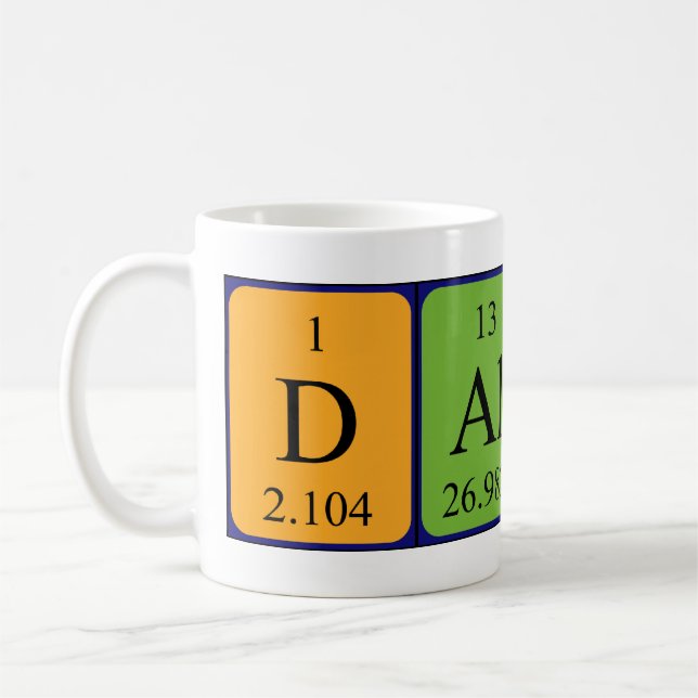 Caneca De Café Dallin periódico mesa name mug (Esquerda)