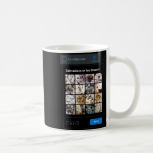 Caneca De Café Dálmata Engraçado Ou Sorvete Meme Mãe de Cachorro