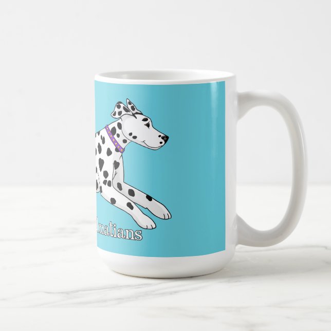 Caneca De Café Dálmatas Woodwynd preto e fígado (Direita)