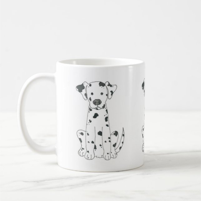 Caneca de café Dalmatian do cão (Esquerda)