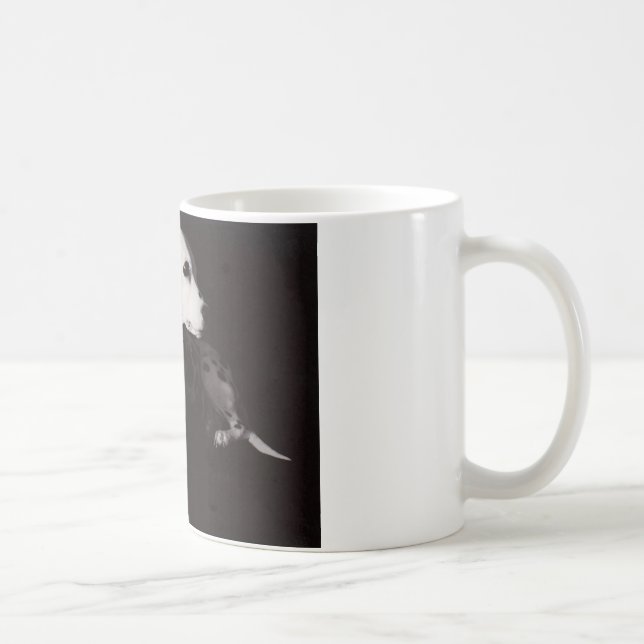 Caneca De Café Dalmatian em preto e branco (Direita)