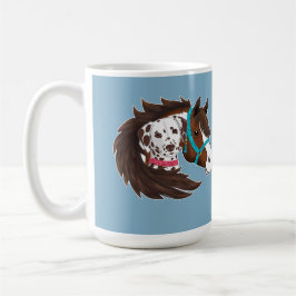 Caneca De Café Dalmatian & Horse Buddies