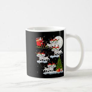 Caneca De Café Dalmatiano Feminino Papai Noel Trenó Voador Magia