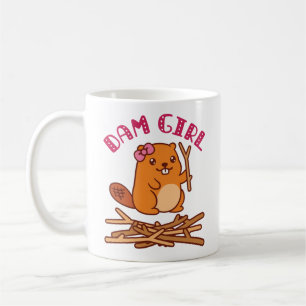 Caneca De Café Dam Girl Cute Beaver