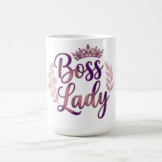 Caneca De Café Dama Chefe Floral (Centro)