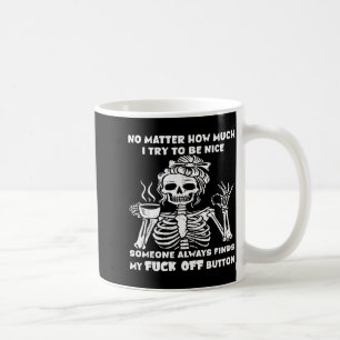 Caneca De Café Dama de Café Esqueleto Sarcástico Não Que Legal