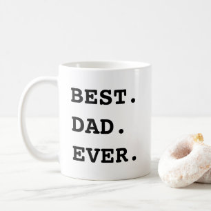 Caneca De Café Dama de Dia de os pais de Texto do Melhor Pai Nunc