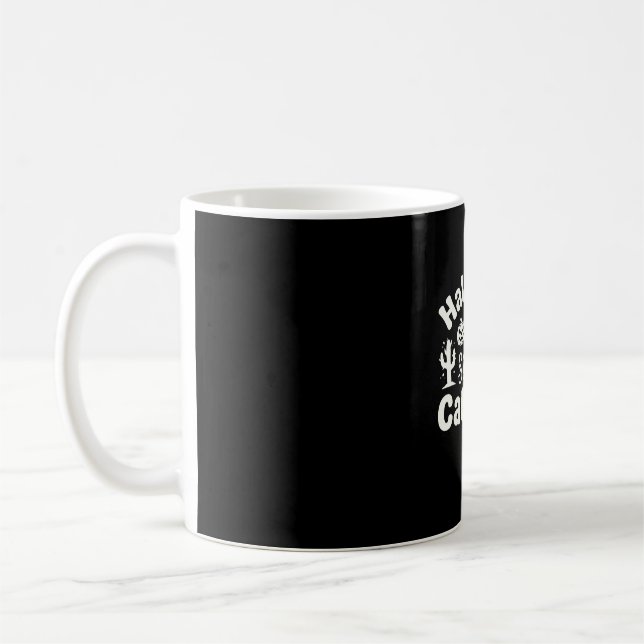 Caneca De Café Dama de Gato Assustador de Halloween_1 (Esquerda)