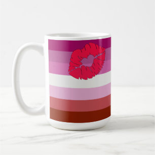 Caneca De Café Dama de gay do Orgulho Lésbico do SlipperyJoe