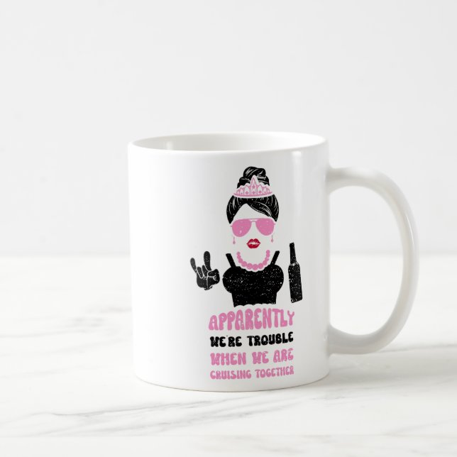 Caneca De Café Dama de Honra Aparentemente Nós Somos Problema Qua (Direita)