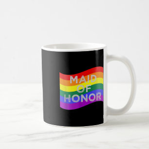Caneca De Café Dama de Honra Bandeira Arco-Íris Orgulho Gay Casam