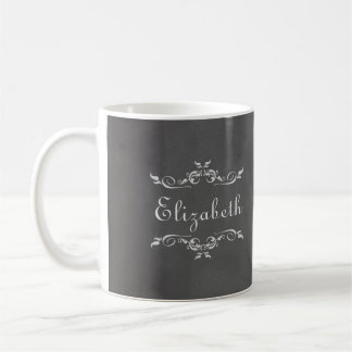 Caneca De Café Dama de honra cinzenta romântica do quadro do