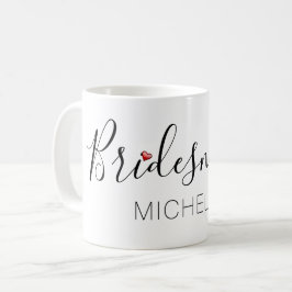 Caneca De Café Dama de honra com Nome