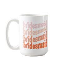 Dama de honra fofo retro laranja, personalizado