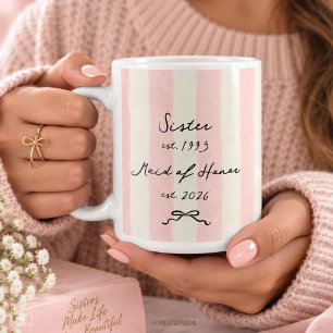 Caneca De Café Dama de Honra Irmã Presente Festa de Noivado Casam