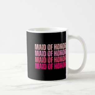 Caneca De Café Dama De Honra Noiva Equipe Eu Faço Tripulação Rosa