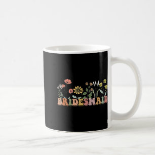 Caneca De Café Dama de Honra Noiva Eu Faço Equipe Flores Silvestr