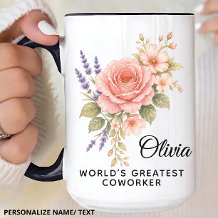 Caneca De Café Dama de honra   Nome do professor florista moderno