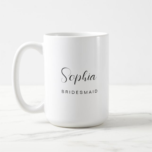 Caneca De Café Dama de honra personalizada Não posso dizer "sim"  (Esquerda)