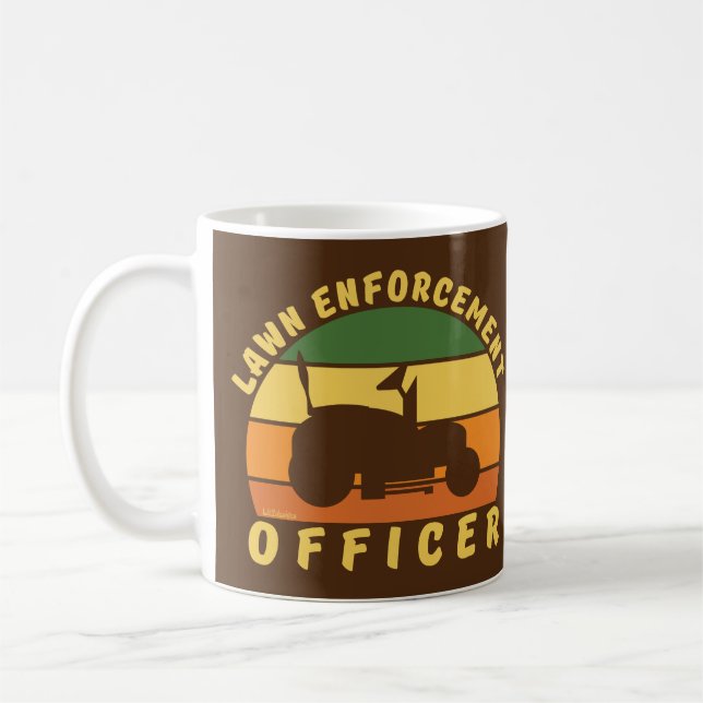 Caneca De Café Dama engraçada de jardinagem do oficial de execuçã (Esquerda)