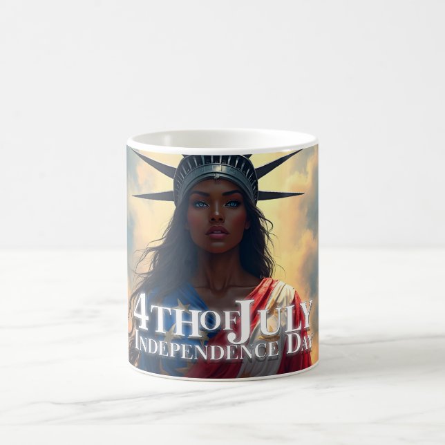 Caneca De Café Dama Liberdade Reimaginada – Uma Nova Face da Libe (Centro)