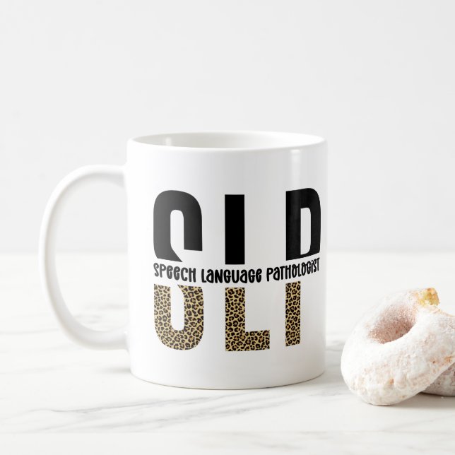 Caneca De Café Dama patologista de língua impressão do SLP (Com Donut)