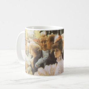 Caneca De Café Dama Política de James Tissot, Vitoriano Antigo