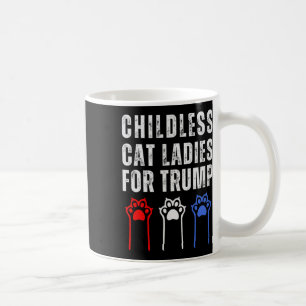 Caneca De Café Damas de Gato sem Filhos Para Votante Republicano