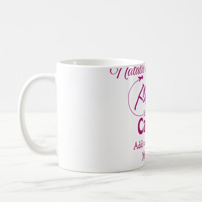 Caneca De Café Damas de honra do acampamento rosa adicionar nome  (Esquerda)