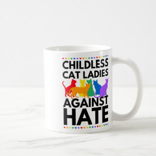 Caneca De Café Damas dos Gatos Contra o Ódio Votam em Kamala-harr