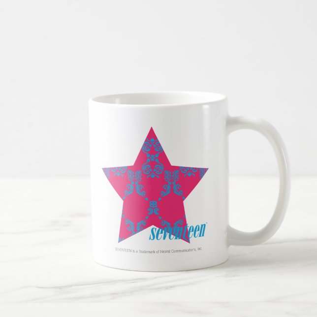 Caneca De Café Damasco Aqua-Magenta 2 (Direita)
