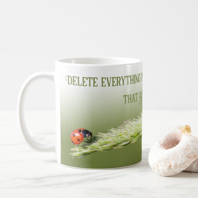 Caneca De Café Damibugs com citação motivacional, pensamento posi (Com Donut)