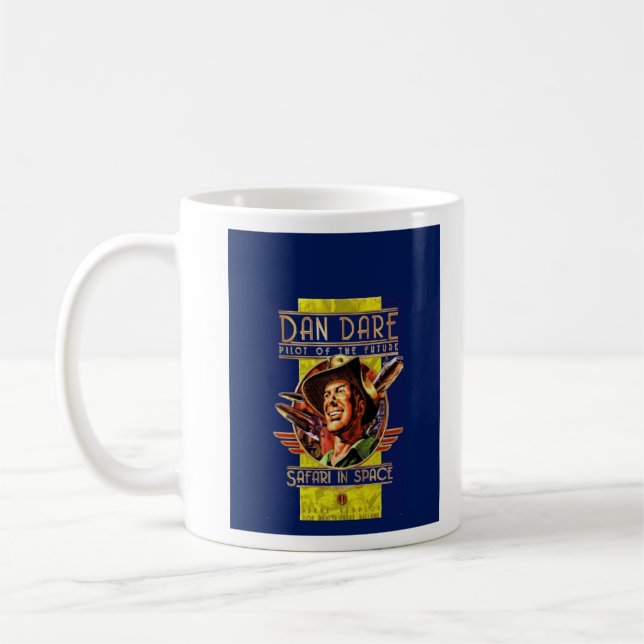 Caneca De Café Dan Dare' herói retro de quadrinhos (Esquerda)