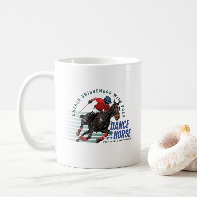 Caneca De Café Dança com Cavalo (Polo Esporte) | #11 Clássica (Com Donut)