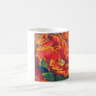 Caneca De Café Dança da tulipa do papagaio