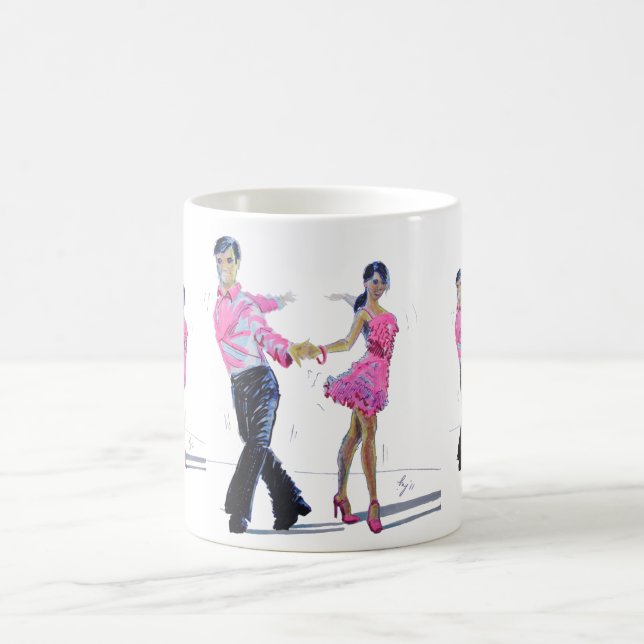 Caneca De Café Dança de salão de baile de Cha Cha Cha (Centro)