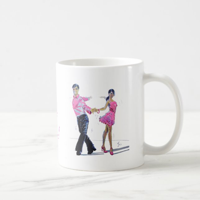Caneca De Café Dança de salão de baile de Cha Cha Cha (Direita)