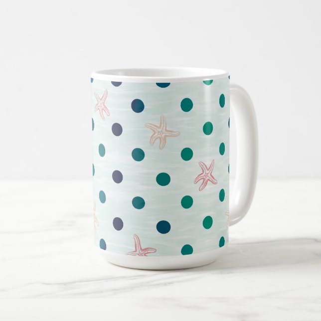 Caneca De Café Dança dos Pontinhos da Estrela do Mar (Frente Esquerda)