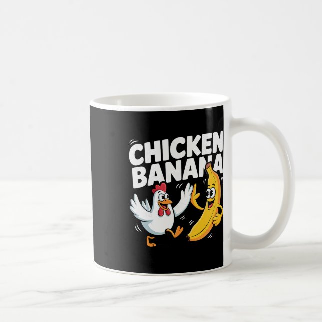 Caneca De Café Dança Engraçada da Galinha Nana  (Direita)