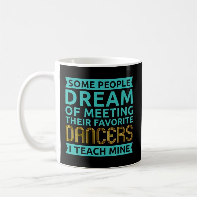Caneca De Café Dança Instrutora Dançando Professora Dançando (Esquerda)
