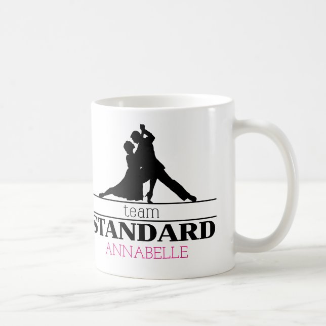 Caneca De Café Dança Personalizada de Salão de Equipe Standard (Direita)