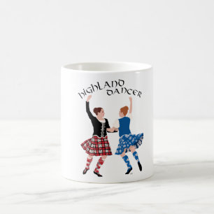 Caneca De Café Dança Reeling das Terras Altas Escocesas