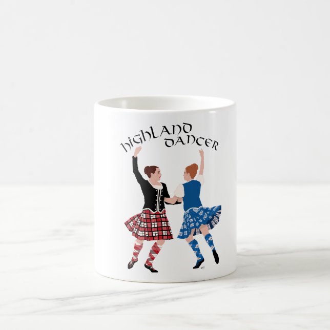 Caneca De Café Dança Reeling das Terras Altas Escocesas (Centro)