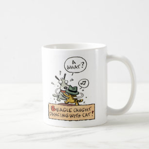 Caneca De Café Dança travada lebreiro com um gato