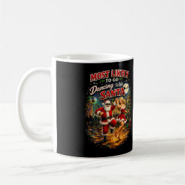 Caneca De Café Dançando com o Papai Noel