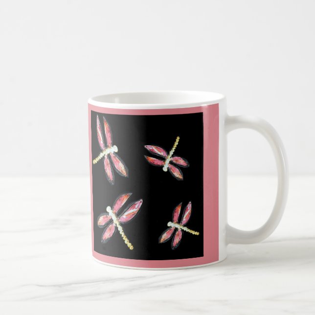Caneca De Café Dançando Dragonistas Rosa (Direita)