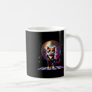 Caneca De Café Dançando Gato Disco Ball Kitten Gatinho Lover Funn
