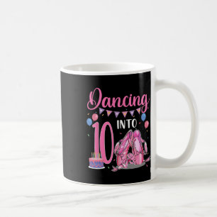 Caneca De Café Dançando No 10º Aniversário Ballerina Balé 10 Yea