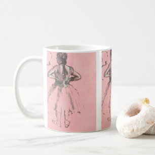 Caneca De Café Dançarina de costas, mãos nos quadris de Edgar Deg