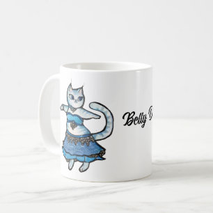 Caneca De Café Dançarina de Gato de cinza